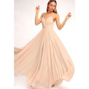 LULUS ALL ABOUT LOVE BLUSH PINK MAXI DRESS